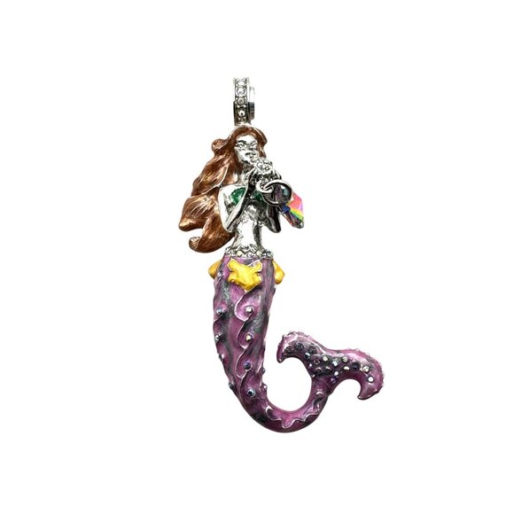 Kirks Folly Womens Crystal Magnetic Enhancer Pendant Mermaid - Picture 2 of 4